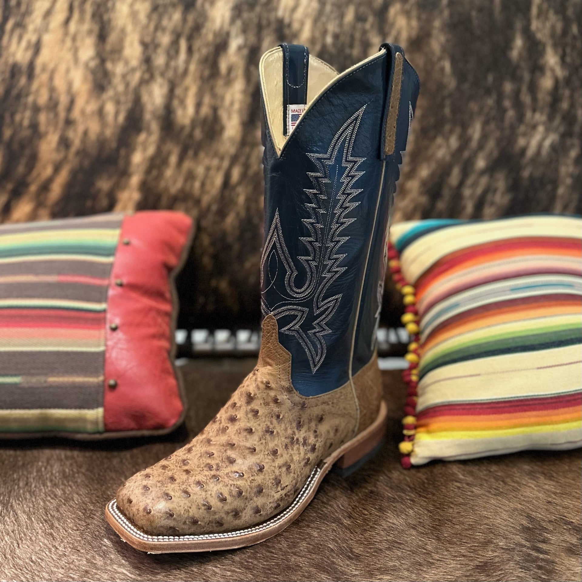 TIERRA VINTAGE OSTRICH ANDERSON BEAN